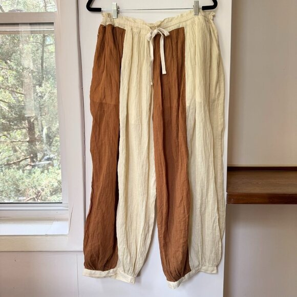 NWT Free People Coconut Set Wide Leg Pants Vest Matching 100% Cotton Two Piece - Picture 7 of 15